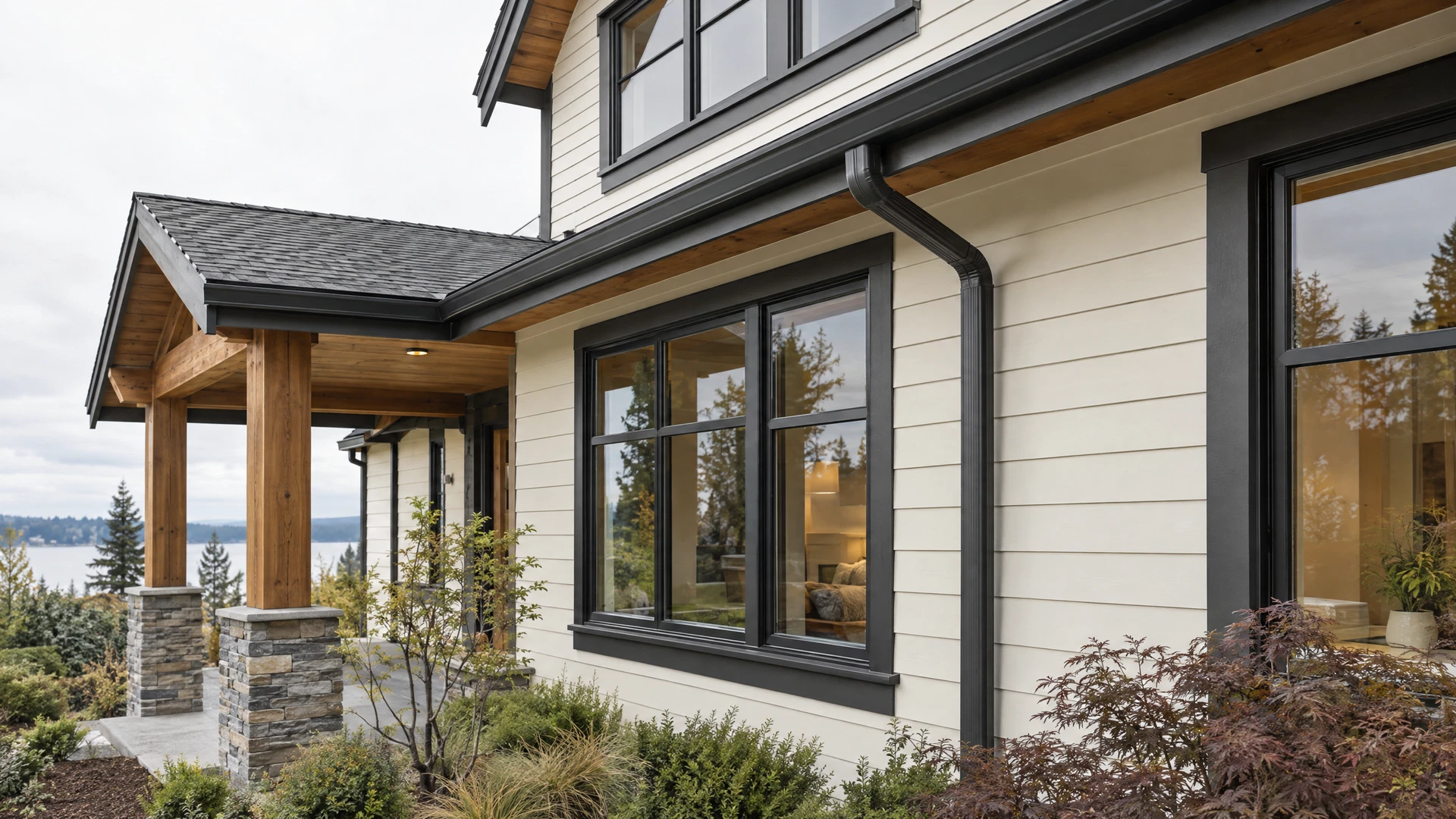 11-Month Builder Warranty Inspections Siding, windows and roof drainage details on a recently built home